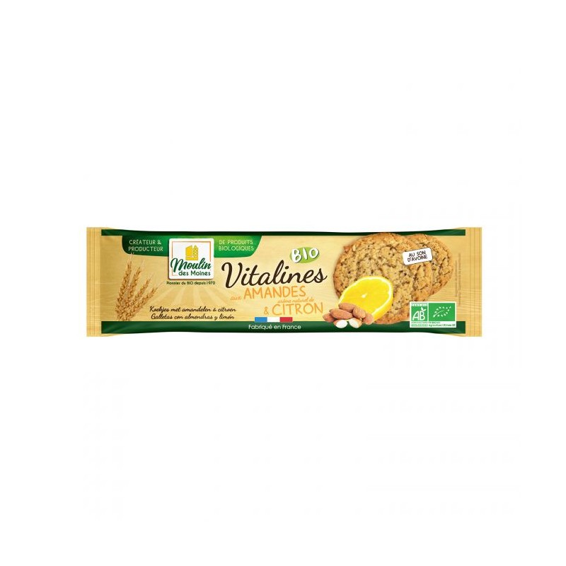 Vitalines, sablés amandes citron BIO - 200 g