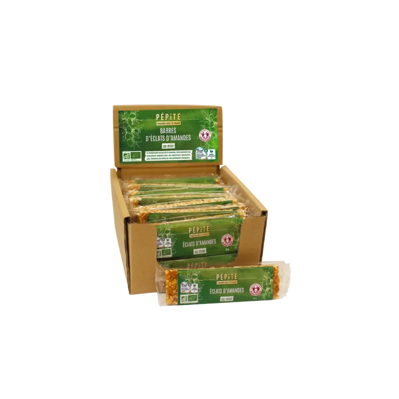 Barre d'éclats d'amandes au miel