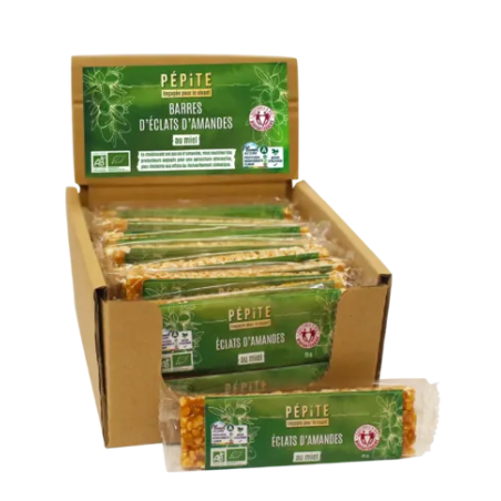 Barre d'éclats d'amandes au miel