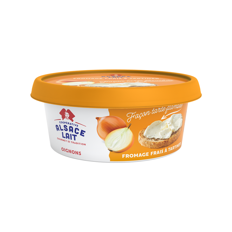 Fromage frais à tartiner oignons façon tarte flambée