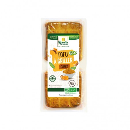 Tofu grillé curry vegan bio